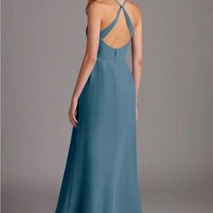 NWT Azazie Manila Dress Bermuda Chiffon Size A8 Grown Bridesmaid Floor Length